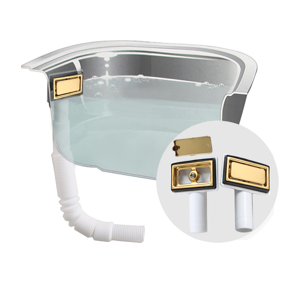 Kitchen Gadgets Gold - Tête de trop-plein carrée latérale pour
