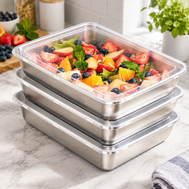 Kitchen Gadgets Organizer - Ensemble de trois boîtes hermétiques en